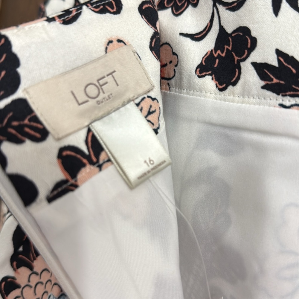 LOFT Floral Print Women's Skirt 16 NWT - Picture 5 of 12
